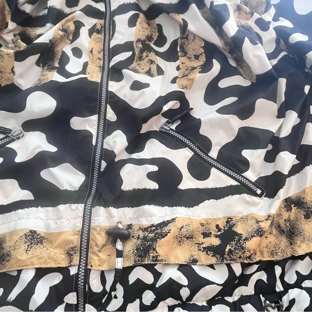 Vtg Obermeyer Gaper Day Women's Ski Jacket Abstract Animal Print Size 16 - Picture 9 of 14